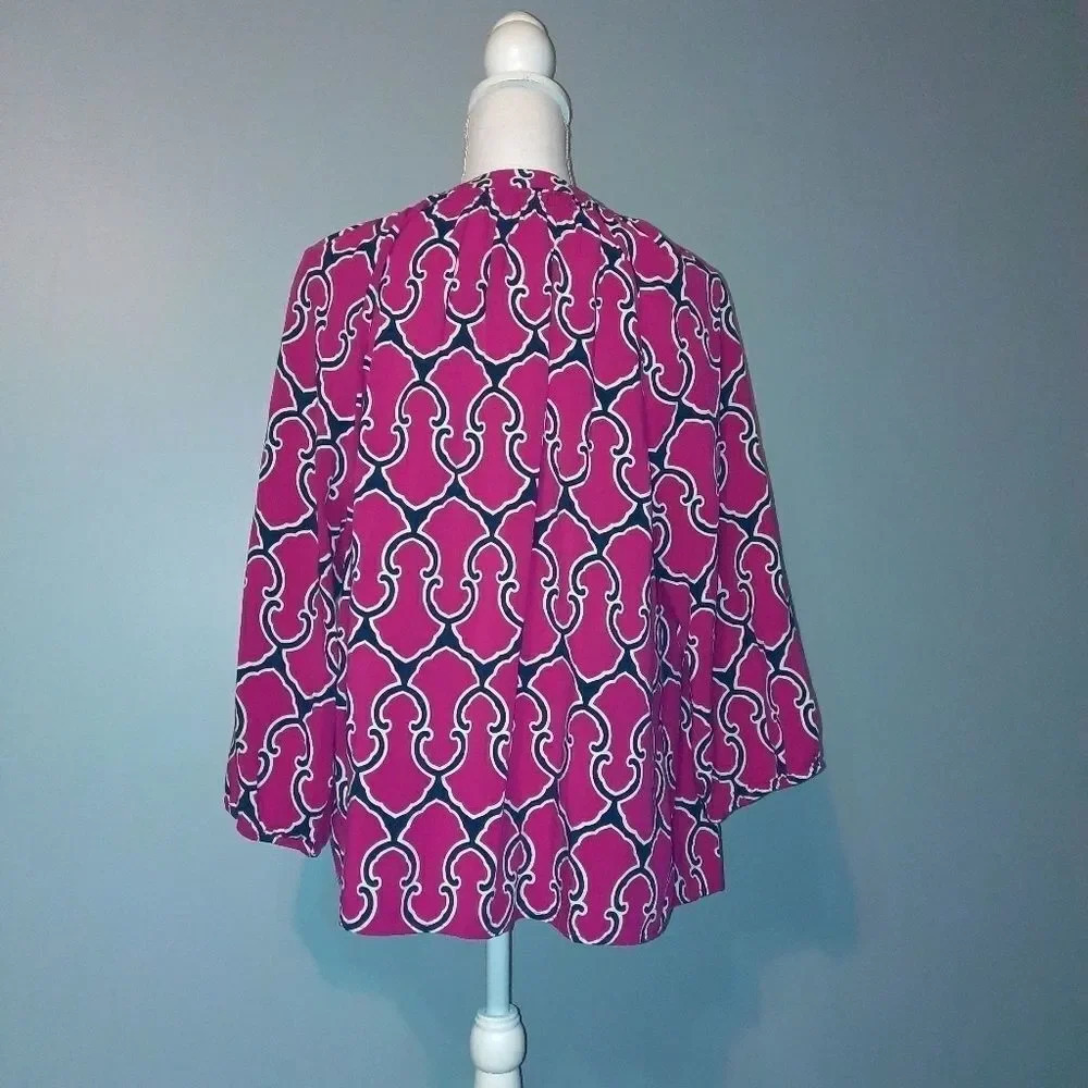 crown & ivy Pink and Blue Blouse - Picture 3 of 9